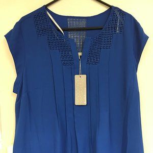 Daniel Rainn Estefany Lace Split Neck Blouse
